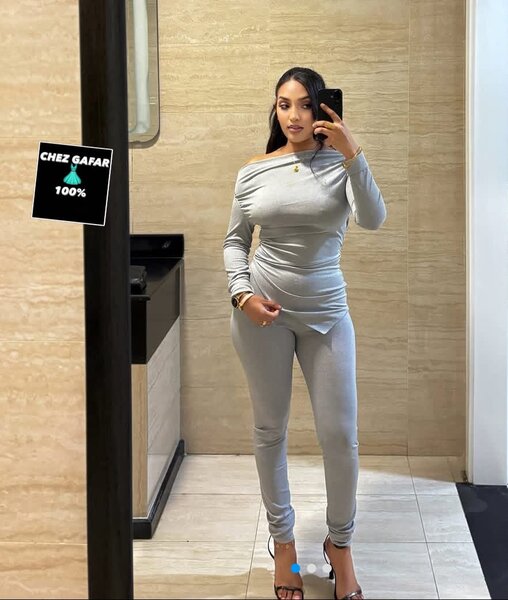 Ensemble Femme Gris Élégant