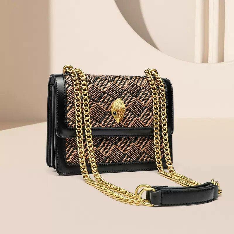 Designer Crossbody Bag with Chain Strap