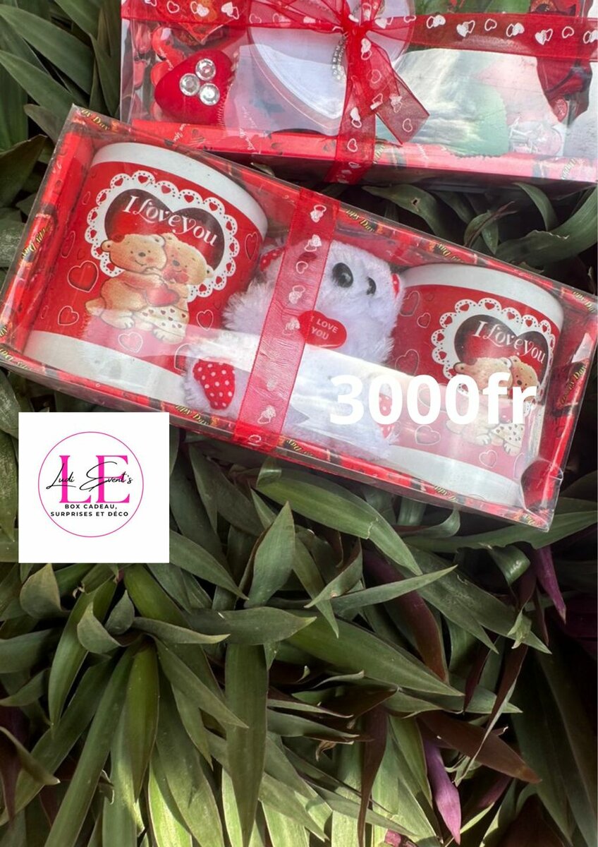 Cadeau Saint Valentin avec ours en peluche