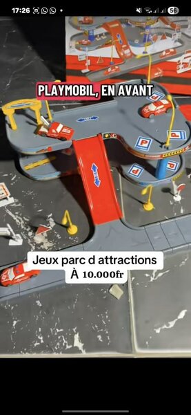 Circuit de parc d'attractions Playmobil