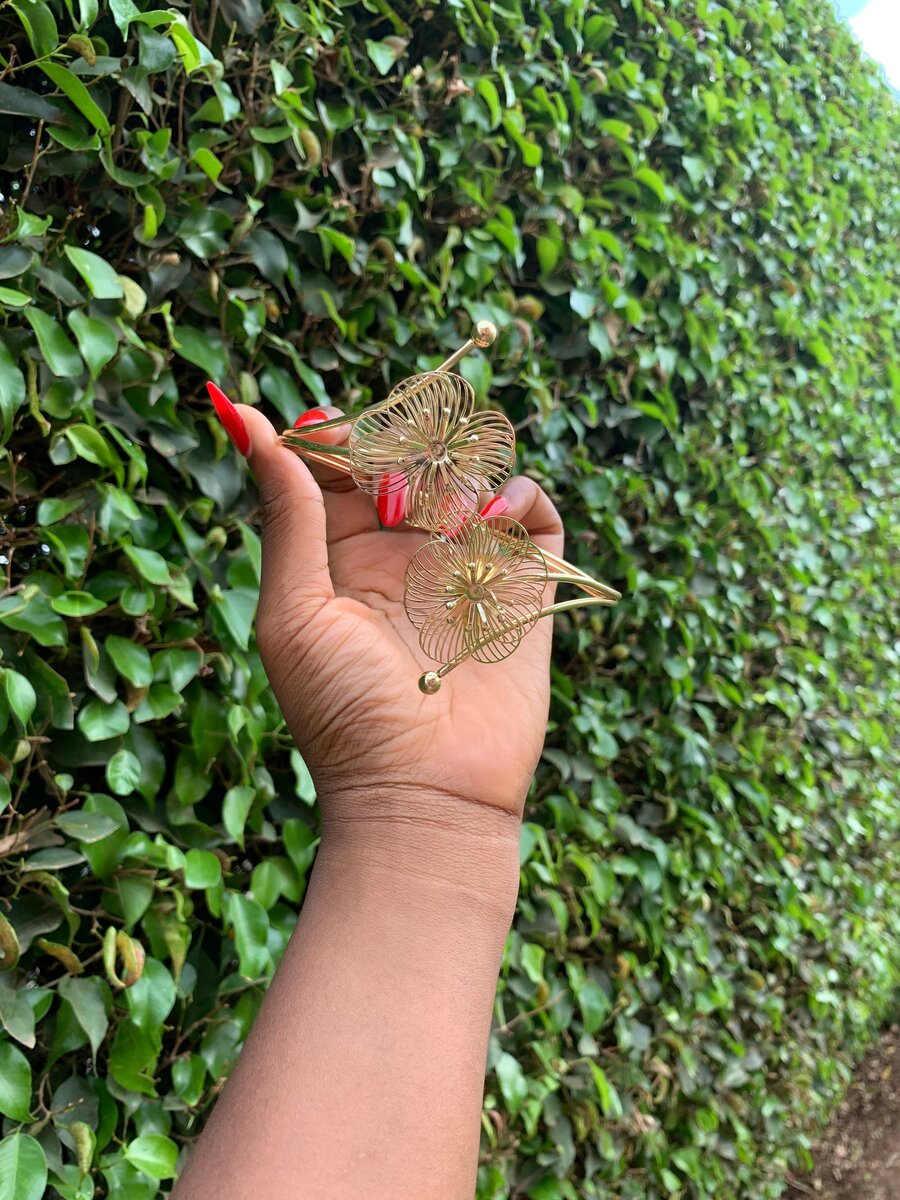 Bracelet manchette floral