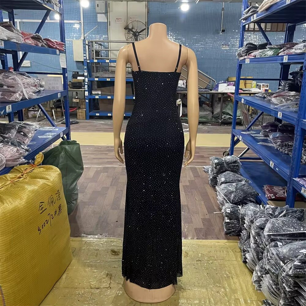 Robe longue scintillante