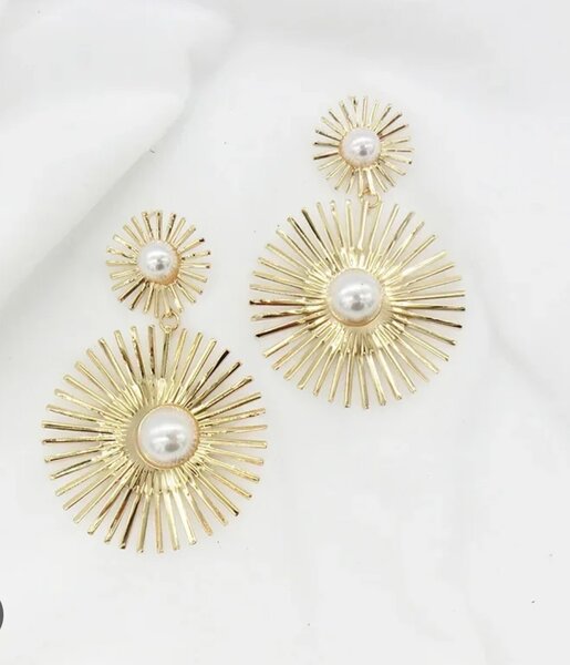 Boucles d'oreilles dorées élégantes