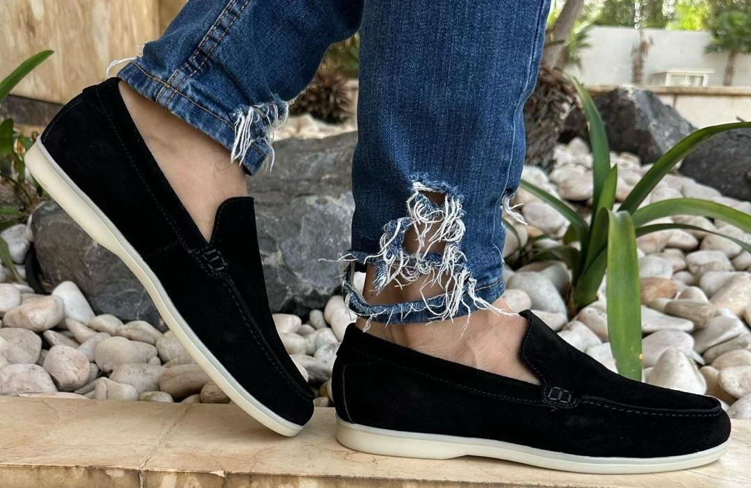 Mocassins en daim pour homme