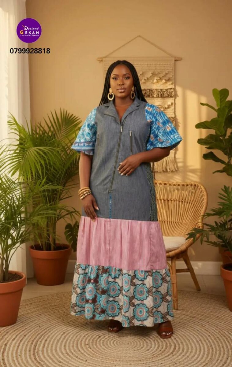 Robe maxi bohème zip avant