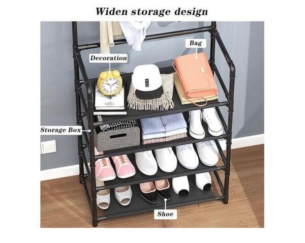 Porte-chaussures avec étagère de rangement