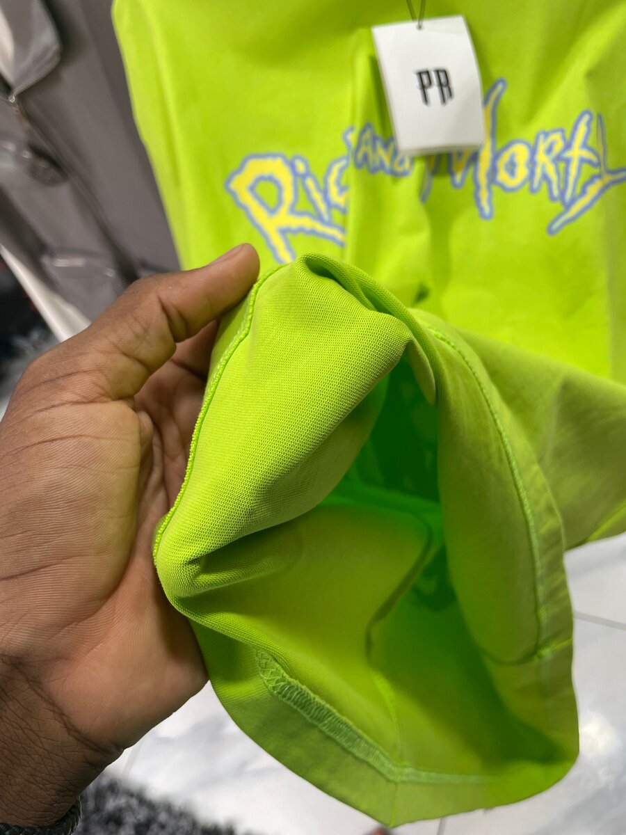 Rick and Morty T-shirt vert néon