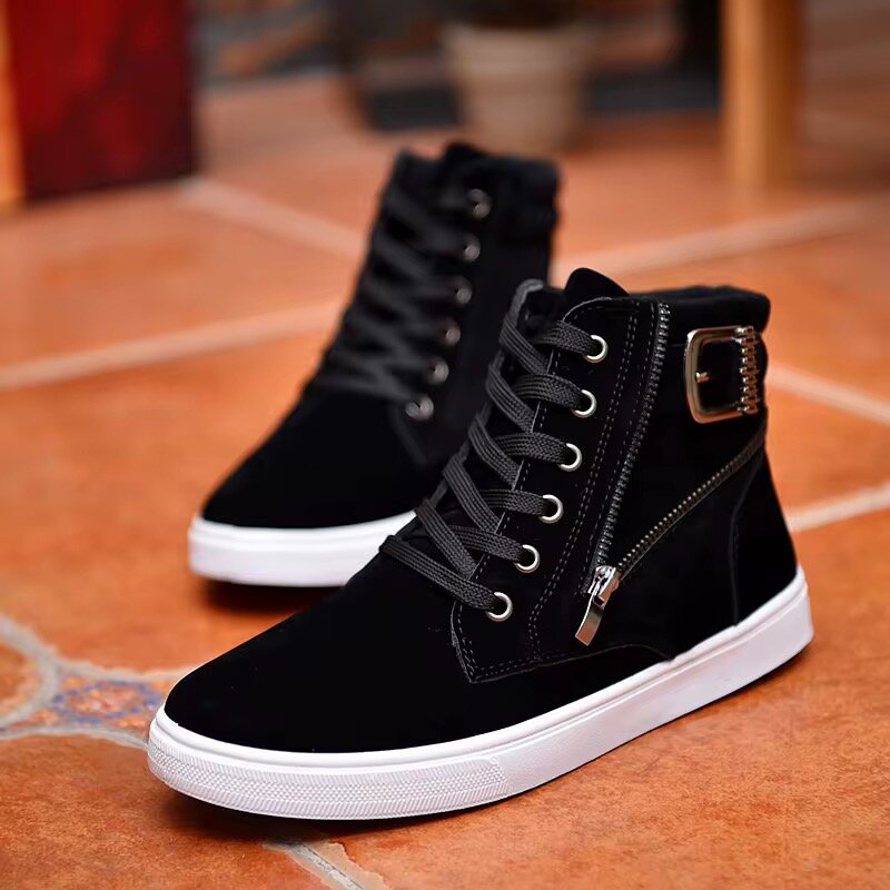 Baskets montantes noires homme