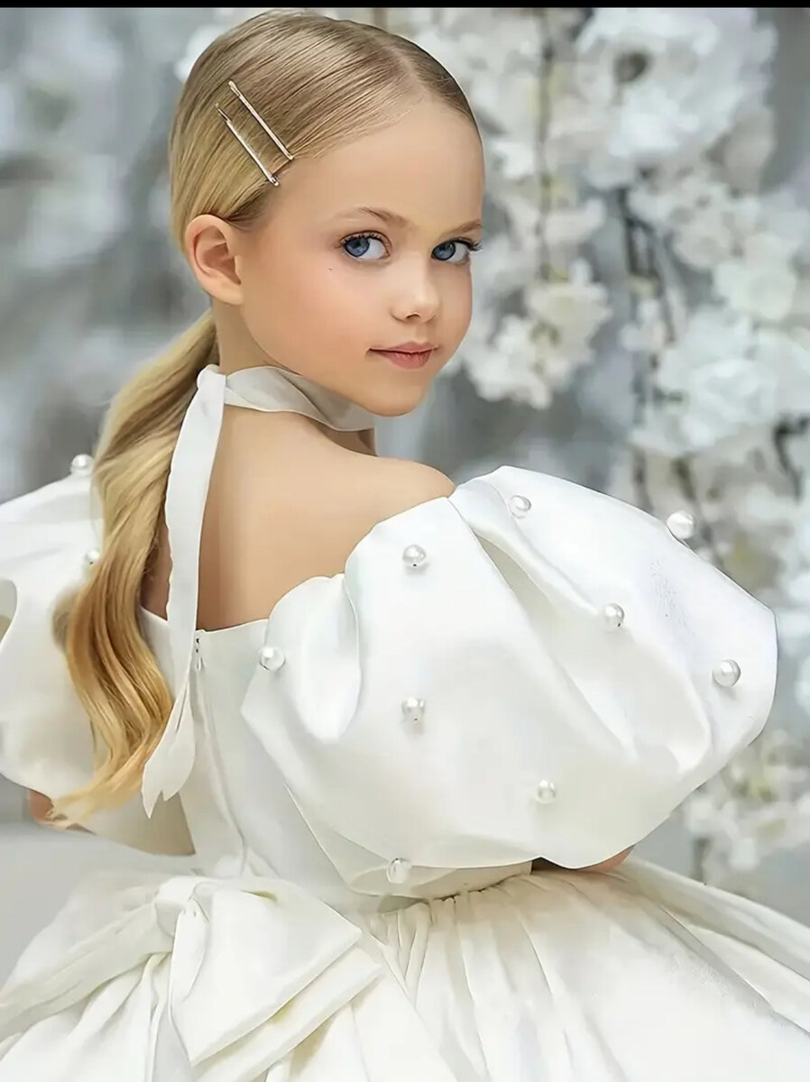 Robe de cérémonie fille perles