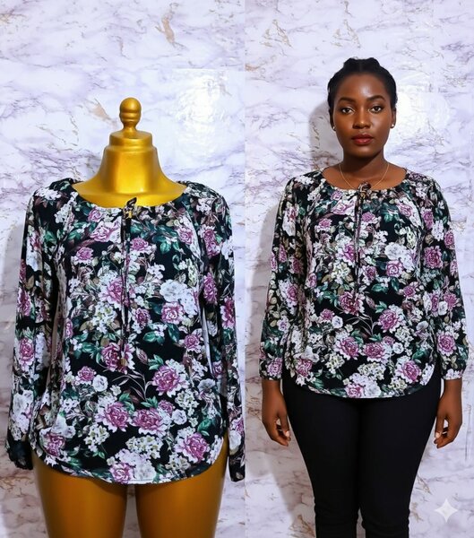 Chemisier fleuri pour femme