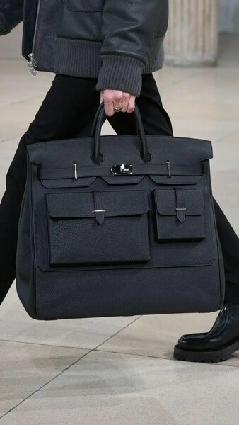 Sac cabas en cuir noir pour femme