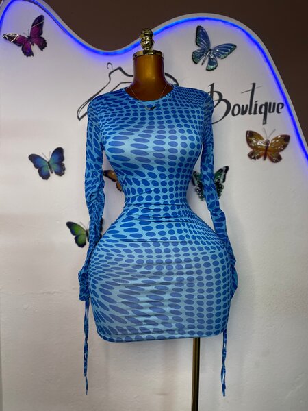 Robe moulante bleue
