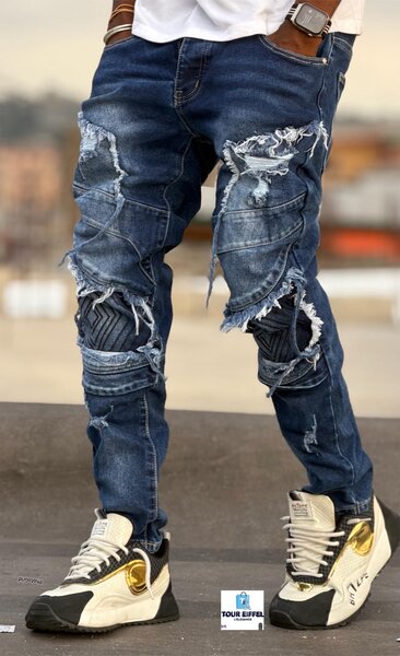 Jeans déchirés stylés homme