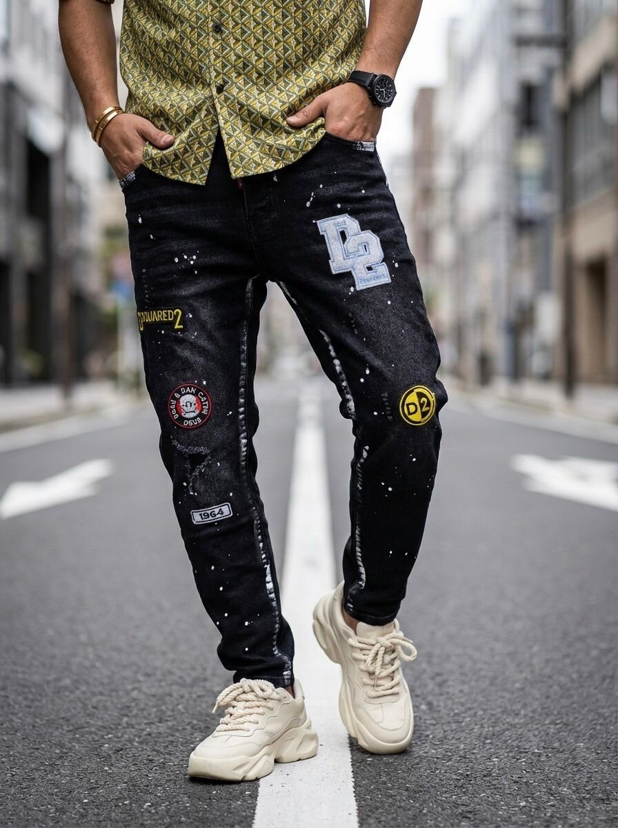 Jeans homme déchirés et décontractés