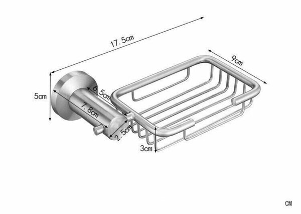Porte-savon mural en acier inoxydable