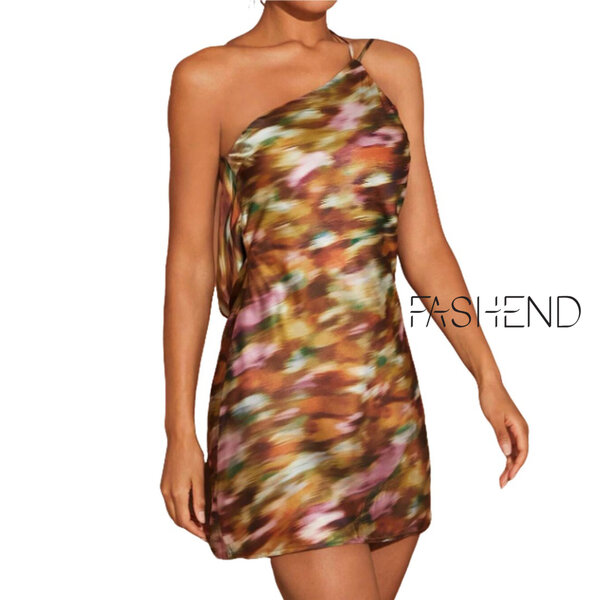 Robe courte imprimée FASHEND