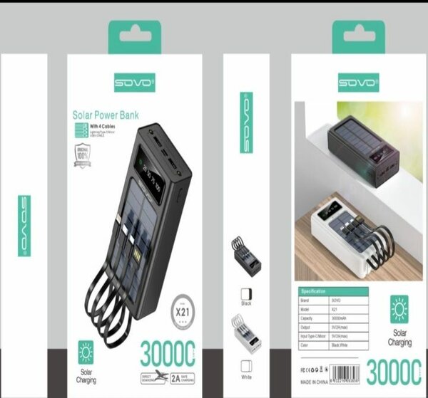 Batterie Externe Solaire SOVO 30000mAh
