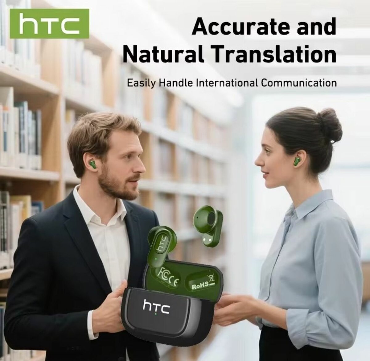 Écouteurs Traduction IA HTC