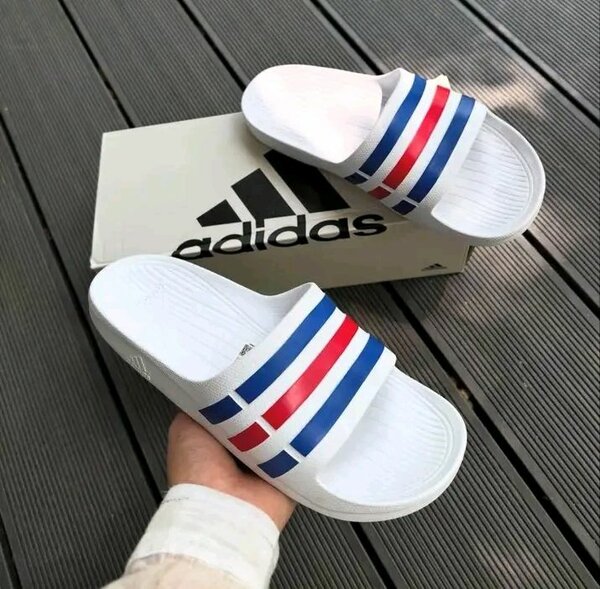 Adidas Slides Homme Blanc Rouge