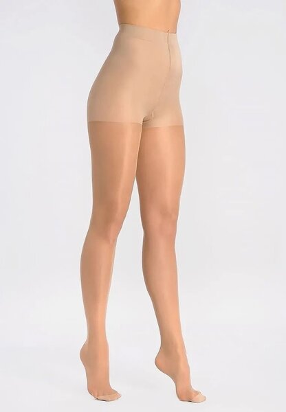 Collant fantaisie voile beige