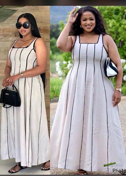 Robe Longue Rayée Élégante