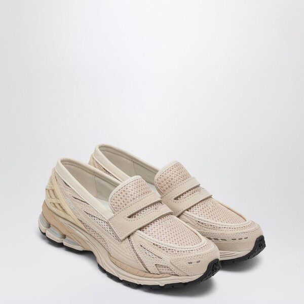 Sneakers en maille beige