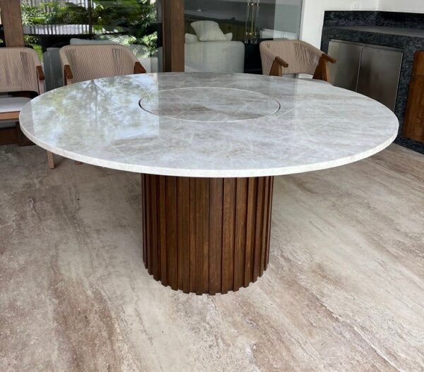 Table ronde moderne marbre