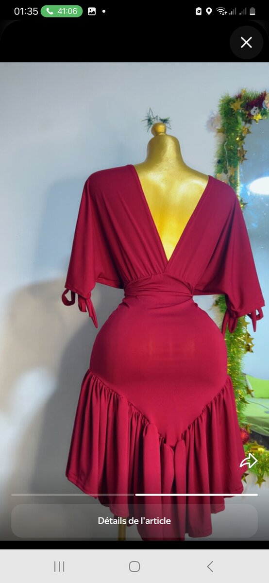 Robe élégante rouge