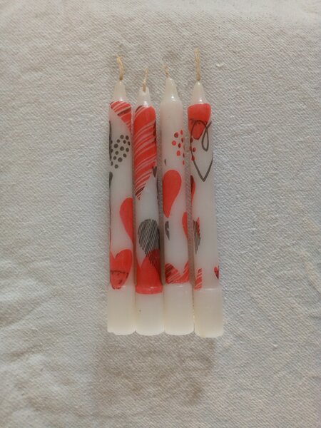 Bougies décoratives (coeurs)