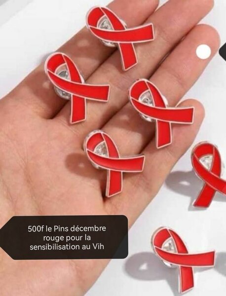 Red Awareness Ribbon Pin