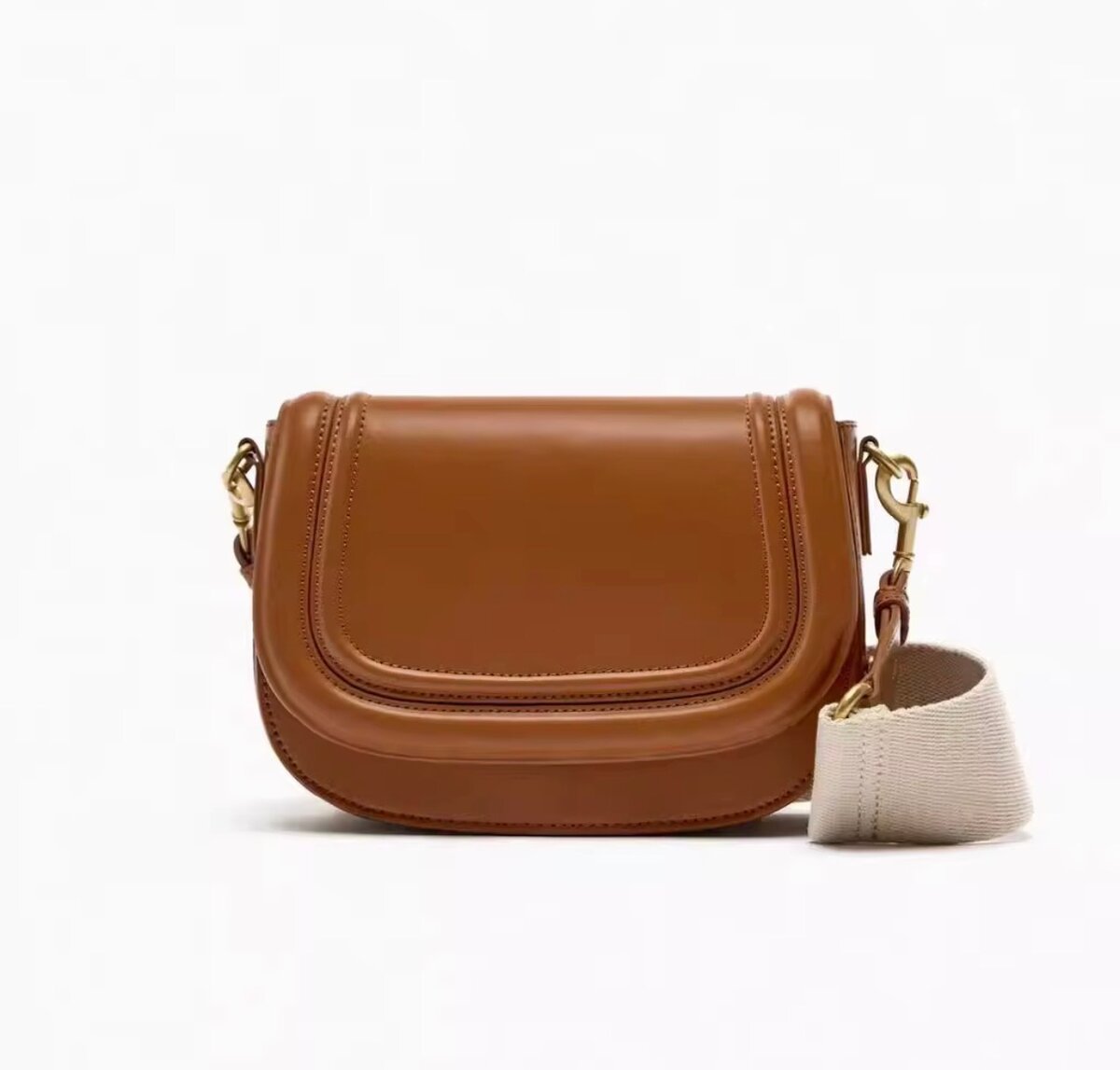 Sac à bandoulière en cuir marron