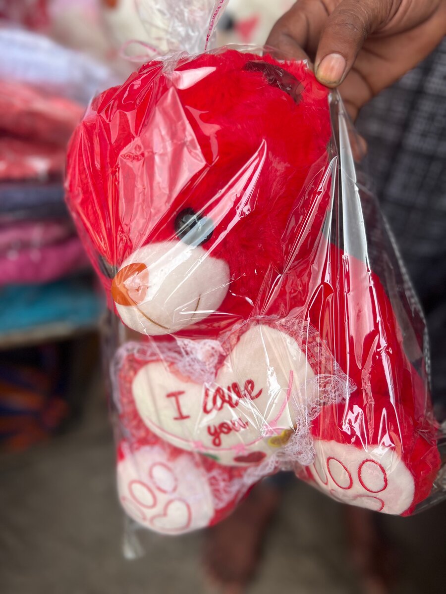 Red Teddy Bear with Heart