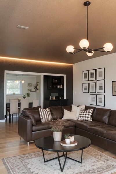 Canapé d'angle en cuir