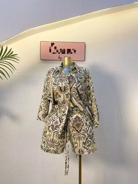 Combinaison élégante verte pour femmes