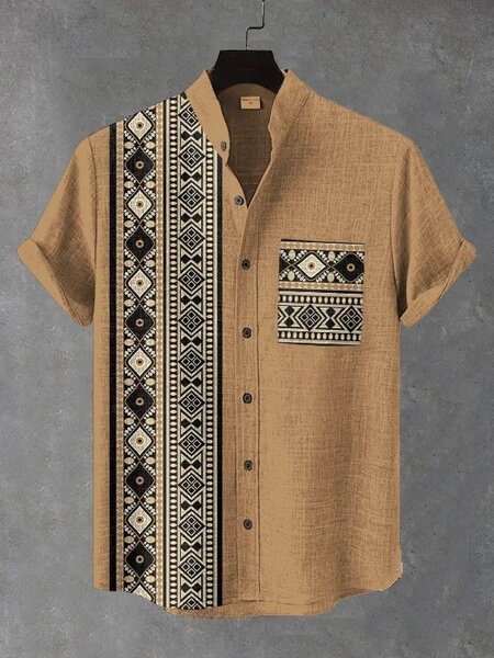 Chemise décontractée ethnique