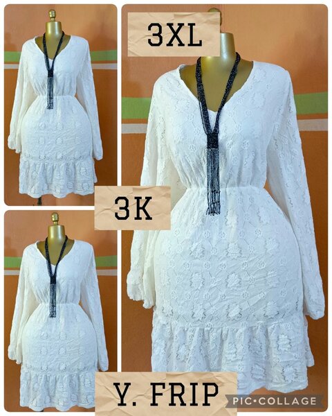 Robe blanche en dentelle pour femme