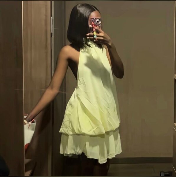 Robe jaune femme