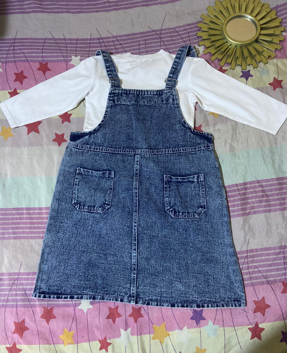 Robe salopette fille jean