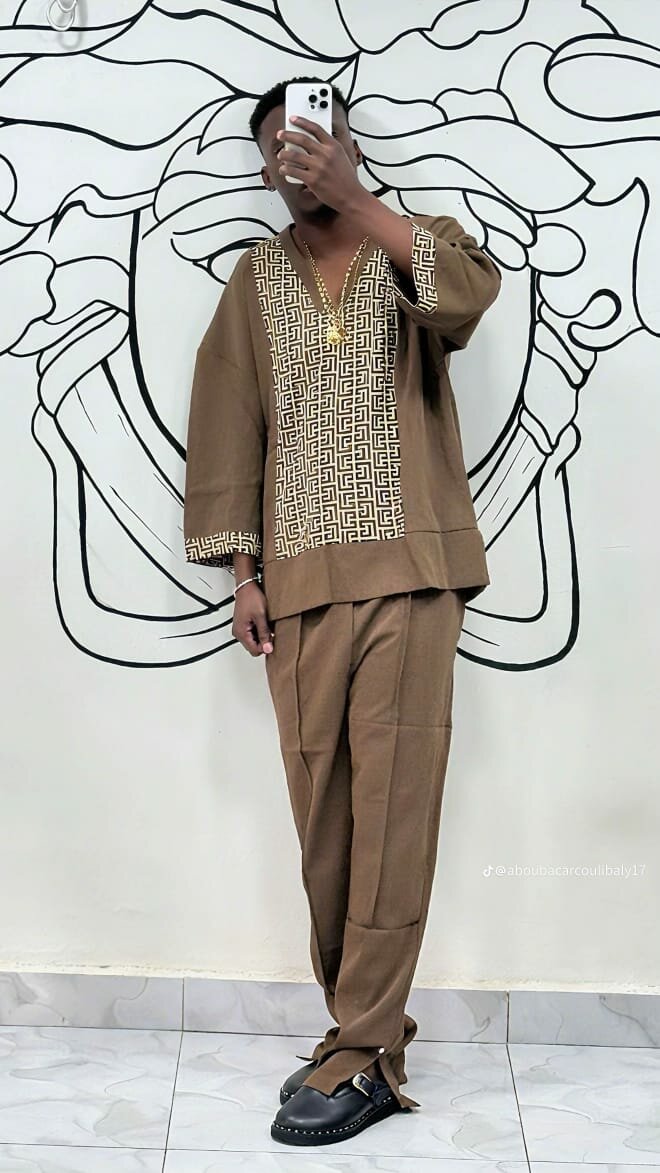 Ensemble homme kaftan et pantalon