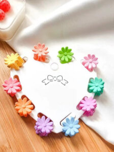 Pinces à cheveux fleurs colorées