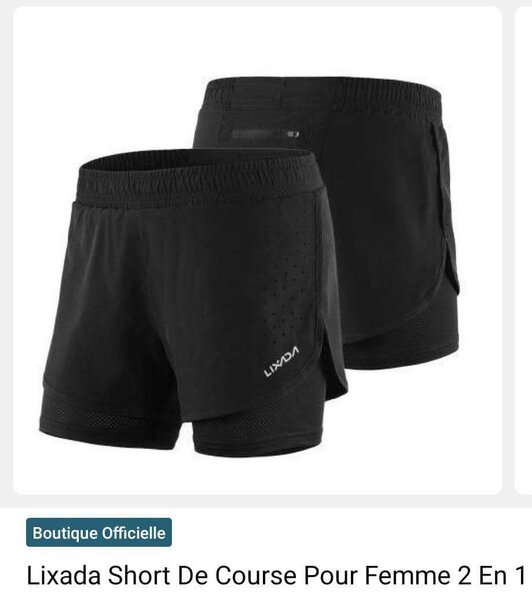 Short de Course Femme 2 en 1