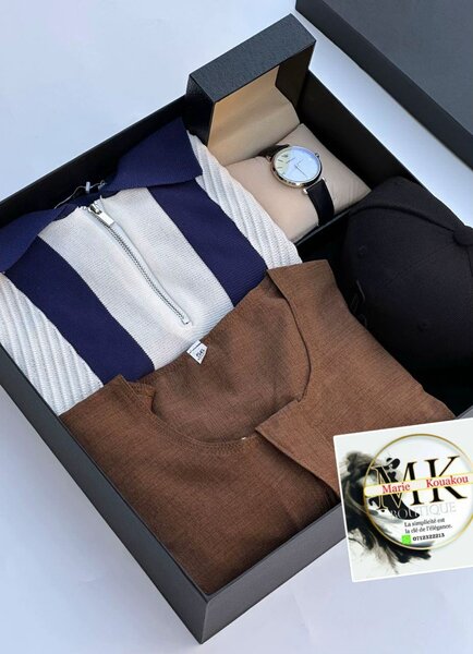 Ensemble Cadeau pour Homme - Chemise, Montre, Casquette