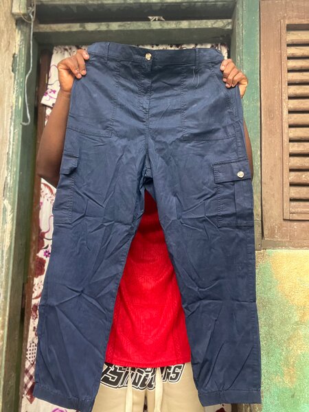 Pantalon cargo bleu homme