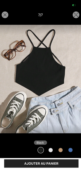 Débardeur élégant noir