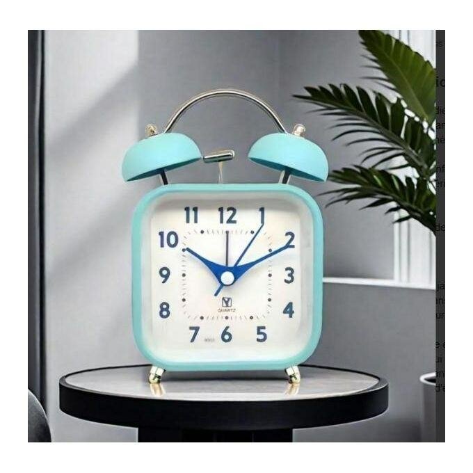 Réveil Vintage Bleu Silencieux