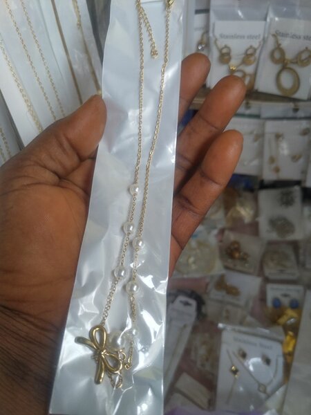 Collier Or Perles Élégant