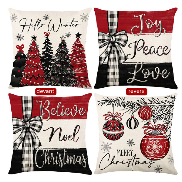 Coussin de Noël Réversible