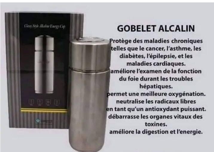 Gobelet alcalin ioniseur d'eau