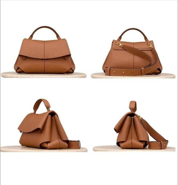 Sac à main en cuir marron