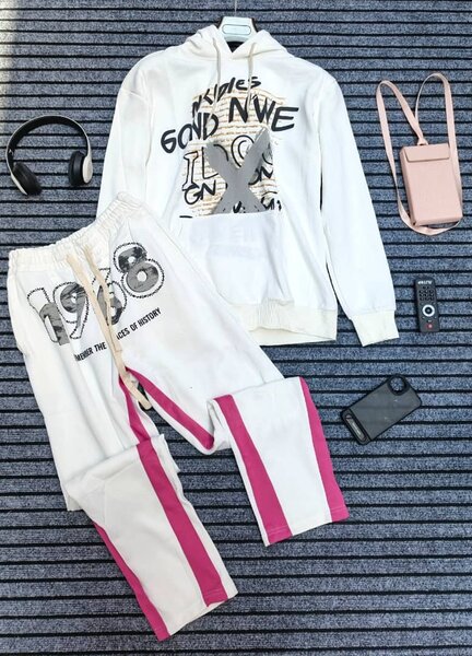 Ensemble décontracté blanc imprimé